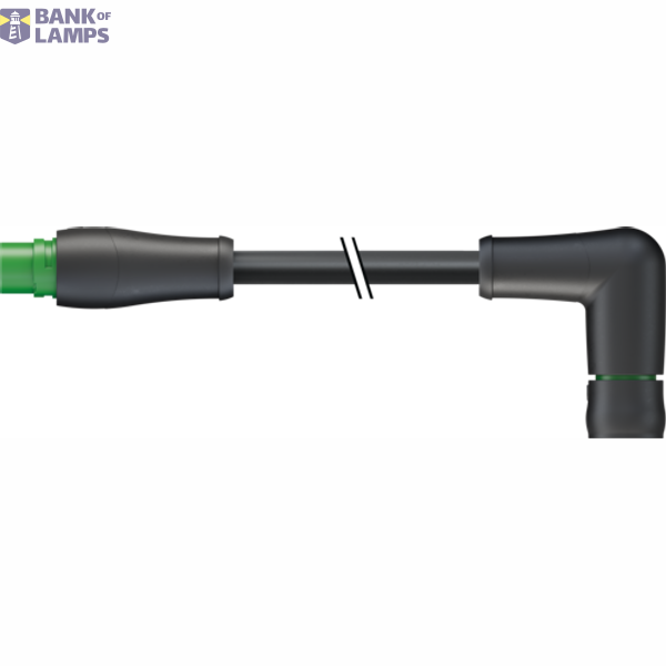 MQ15 male 0° / MQ15 female 270° 600V AC type 3 PUR 4x2.5 bk 1.5m image 2