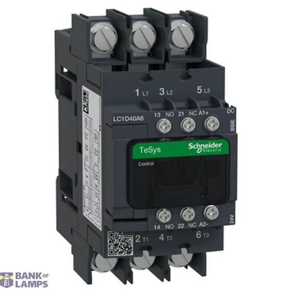 TeSys CONT 3P 40A AC3 NO+NC 24V DC LUGS image 1