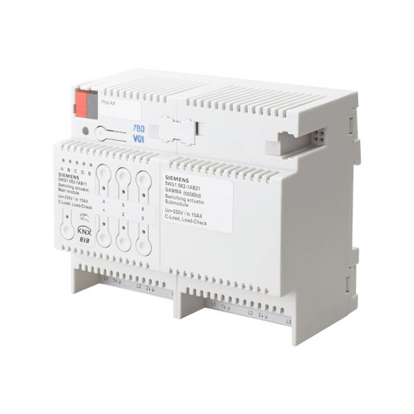 N 562/21 - KNX Switch actuator submodule, 3 x AC 230/400 V, 10 AX, C load, Load-check image 1