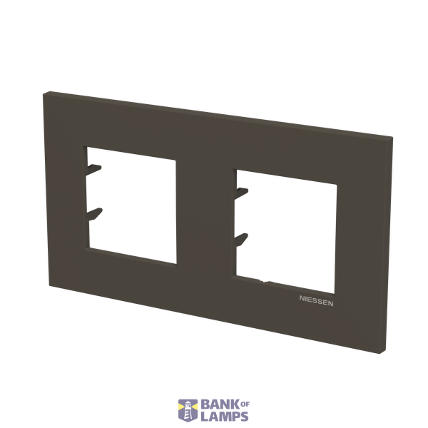 Frame 2-gang - Niessen logo - Anthracite image 2