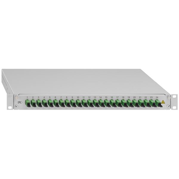 Splice box, extendable, 19""/1U, 24xLSH, OS2 APC, green image 1