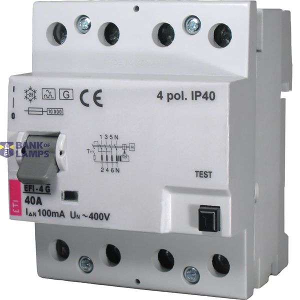 EFI-4 40/0,03A, A  G/kV Earth Leakage Circuit Breaker image 1