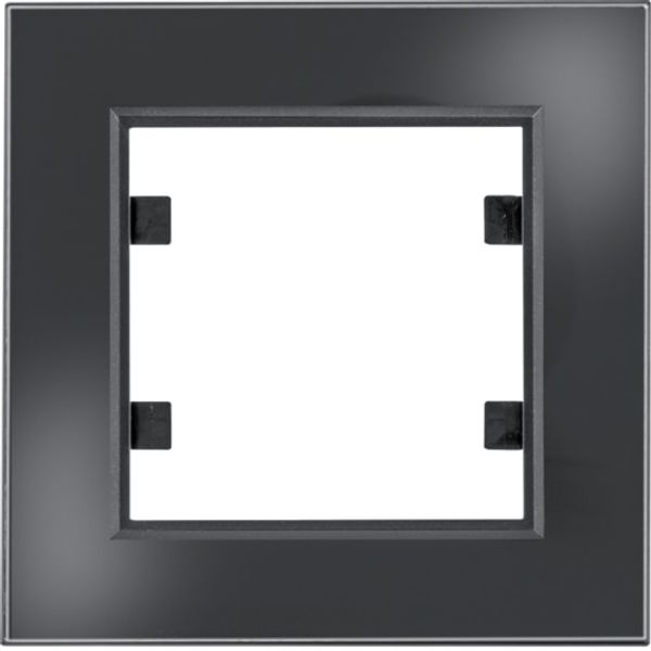 1P plate - black glass image 1
