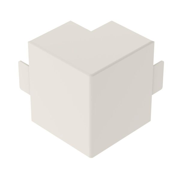 AXM AE11065 blc  Outer corner, LEH, 130x110x130, pure white Polycarbonate/Acrylonitrile butadiene styrene image 1