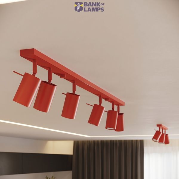 Ceiling lamp RING 3P red image 8