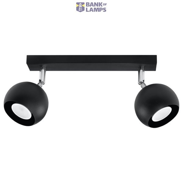 CEILING LAMP OCULARE 2 BLACK GU10 2X40W IP20 image 6