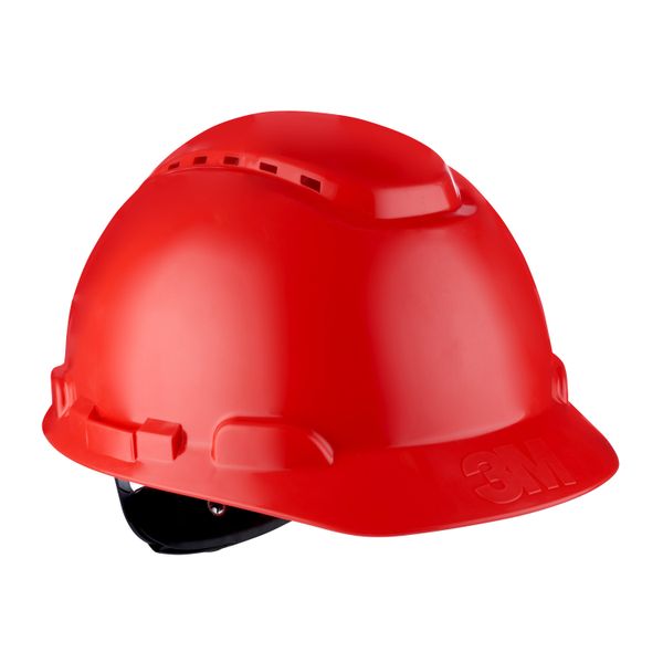 3M™ Hard Hat, Ratchet, Ventilated, Plastic Sweatband, Red, H700N-RD image 3