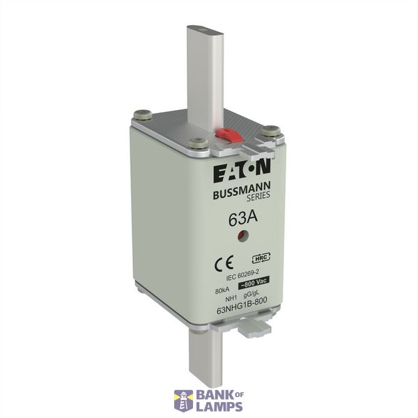 Fuse-link, LV, 63 A, 800 V AC, NH1, Class gG/gL image 6