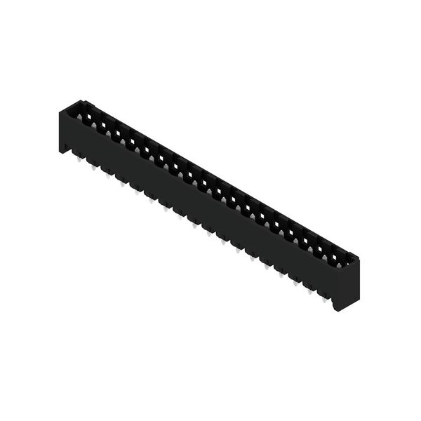 PCB plug-in connector, male header, closed side, THT/THR solder connection, 5.08 mm, Number of poles: 19, 180°, Solder pin length (l): 3.2 mm, tinned, black, Box image 2