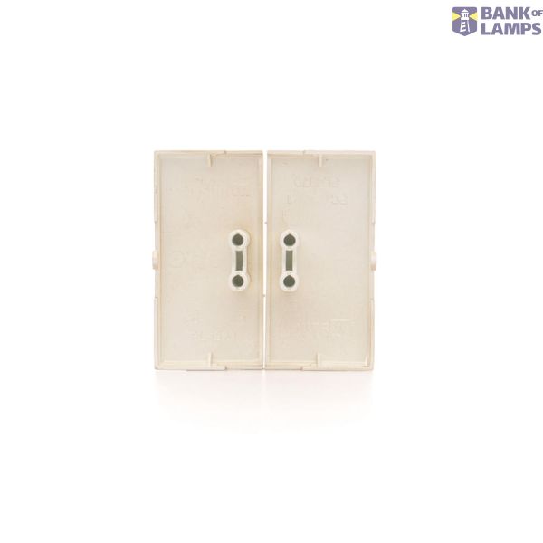 Double button for switches and push buttons, matt aluminum image 1