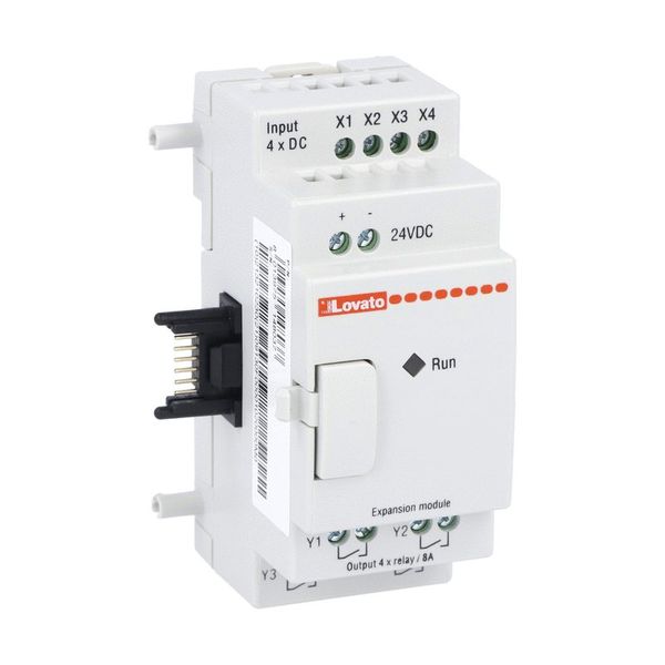 Micro PLCs, expansion module, auxiliary supply voltage 24VDC, 4/4 relay image 1