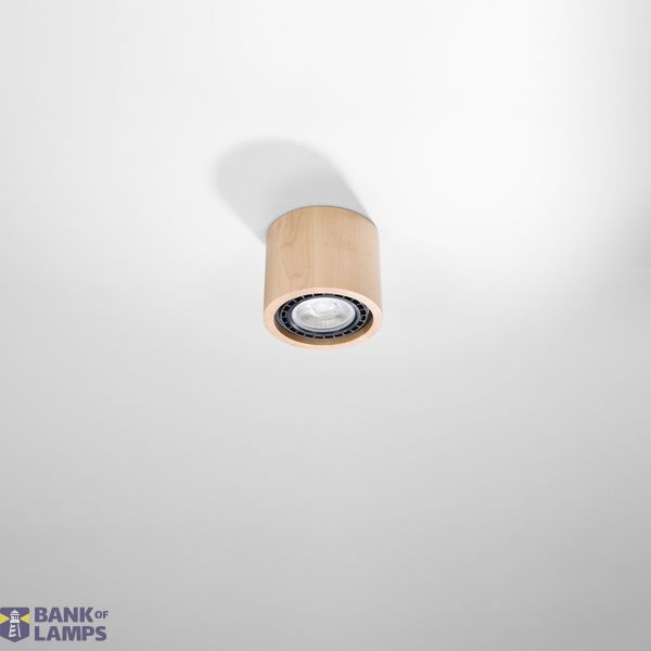 SPOT BASIC 1 NATURAL WOOD GU10 1X40W IP20 image 3
