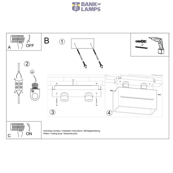 SPOT LOBO MAXI GREY G9 2X40W IP20 image 3