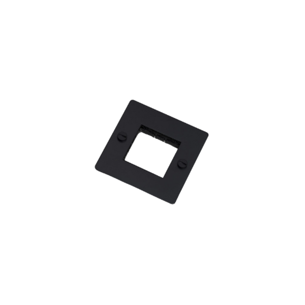 1G WALL PLATE / HORIZONTAL / NO INFILLS / WITHOUT LOGO / BLACK image 1