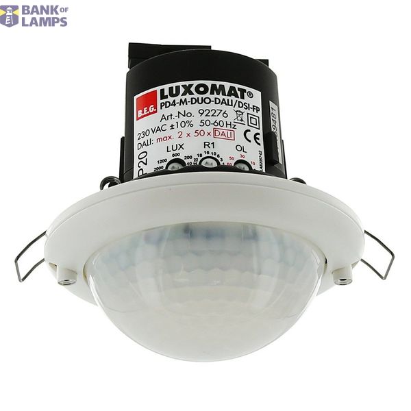 PRESENCE SENSOR WITH 2 LIGHT SENSORS DALI MASTER IP20 RECESSED - OPTIC B FOR BIG AREAS - MAXIMUM INSTALLATION HEIGHT 10M. image 1