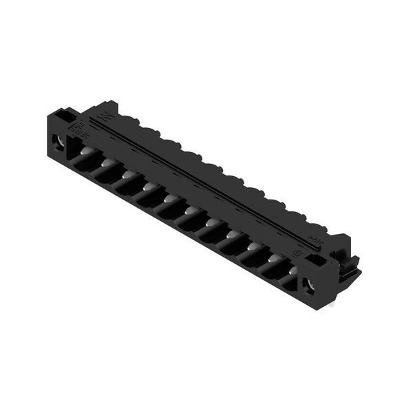 PCB plug-in connector, male header, Solder flange, THT solder connection, 5.08 mm, Number of poles: 11, 90°, Solder pin length (l): 3.2 mm, tinned, black, Box image 4