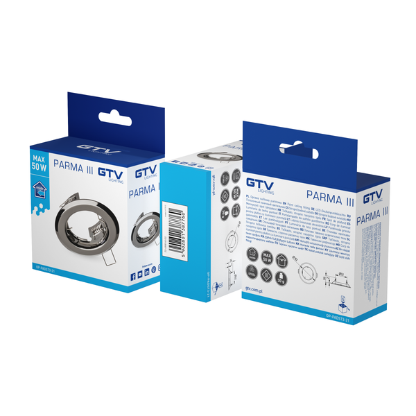 Spot luminaire housing PARMA III, IP20, black chrome image 2