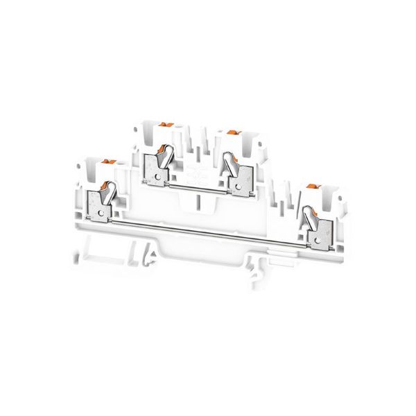 Feed-through terminal, PUSH IN, 2.5 mm², 800 V, 24 A, white image 1