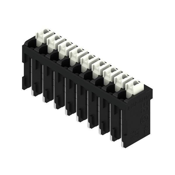 Printed circuit board terminals, 3.50 mm, Number of poles: 9, 180°, Solder pin length (l): 1.5 mm, black, PUSH IN with actuator, Clamping range, max. : 1.5 mm², Tube image 2