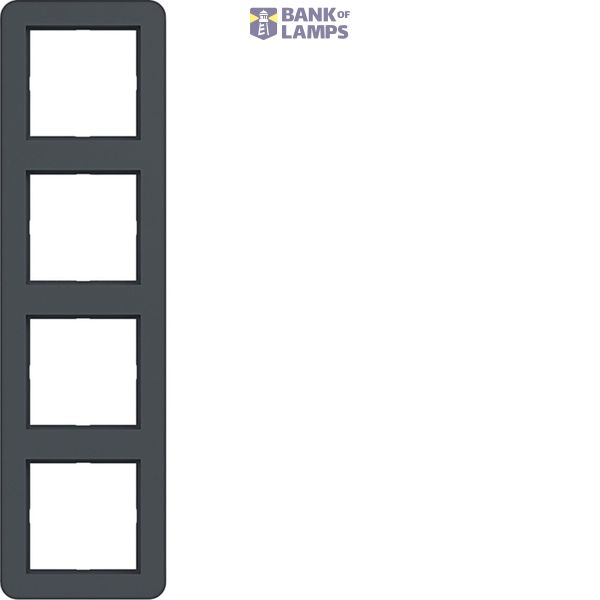 Cover frame 4-way, C.1, anthracite image 1