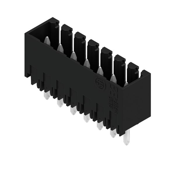 PCB plug-in connector, male header, closed side, THT solder connection, 3.50 mm, Number of poles: 7, 180°, Solder pin length (l): 4.5 mm, tinned, black, Box image 4