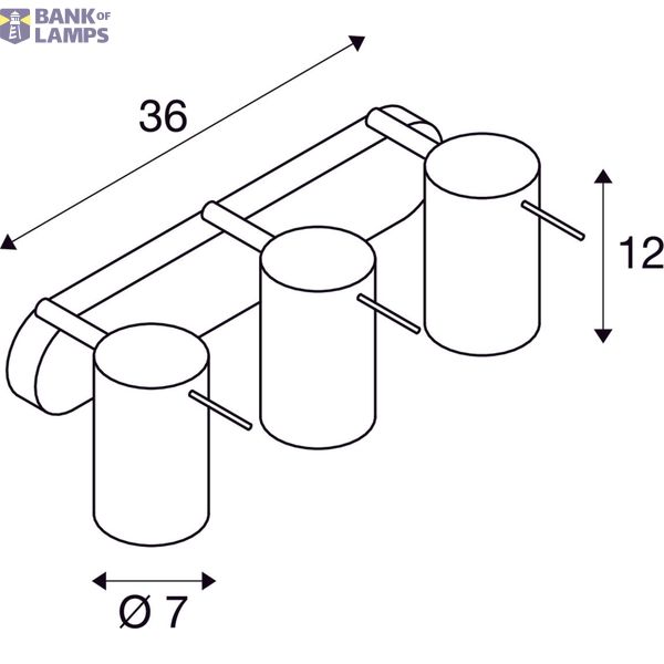 ASTO TUBE III wall and ceiling light, alu brushed, 3x GU10, max. 3x 75W image 2