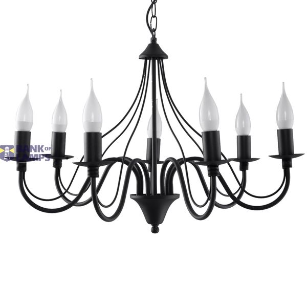 CHANDELIER MINERVA 7 BLACK E14 7X40W IP20 image 3