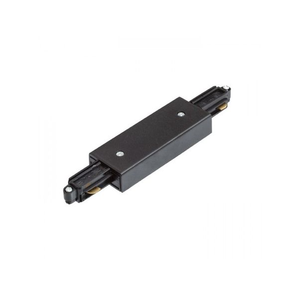 1F straight connector with feed-in black 230V image 1