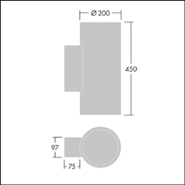 CESAR AMP L U/D 2L930FM HFX ANT - LED wall mounted luminaire image 2