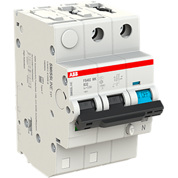 Residual current protection with overcurrent protection B Kar, 32A, 30mA, 6kA 2P image 1