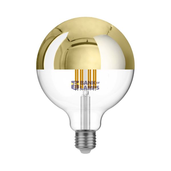 LED Gold Half Sphere Globe Light Bulb G125 7W 650Lm E27 2700K Dimmable - A15 image 1