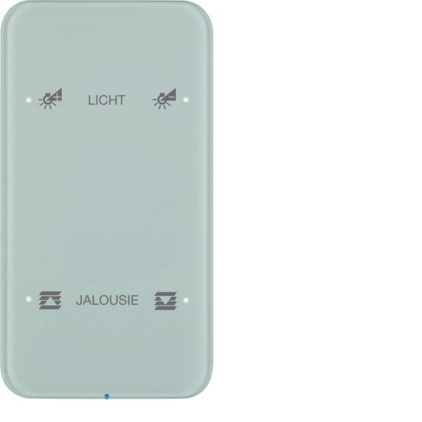 Touch sensor, 2-gang comf, intg bus coupling unit, KNX - R.1, glass p. image 1