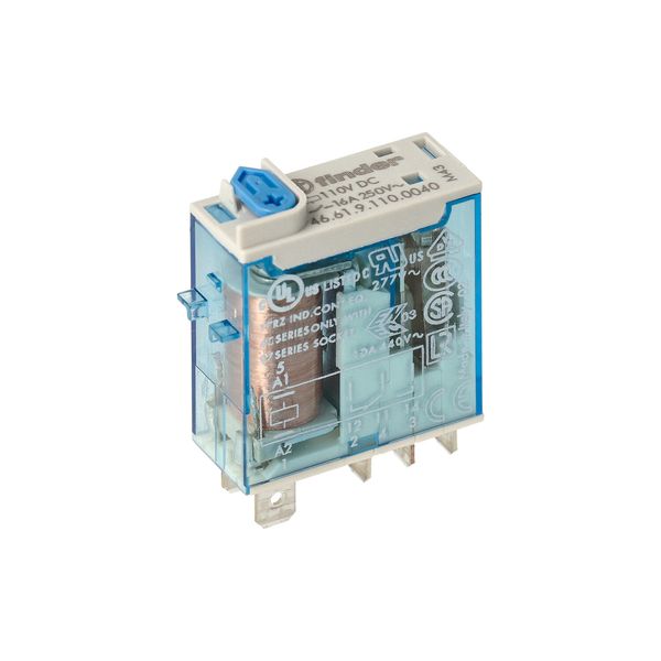 Mini.ind.relays 1CO 16A/110VDC/Agni/Test button/Mech.ind. (46.61.9.110.0040) image 4