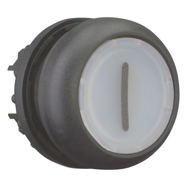 M22S-DL-W-X1 Illuminated pushbutton actuator, RMQ-Titan, Flush, momentary, White, inscribed 1, Bezel: black image 7