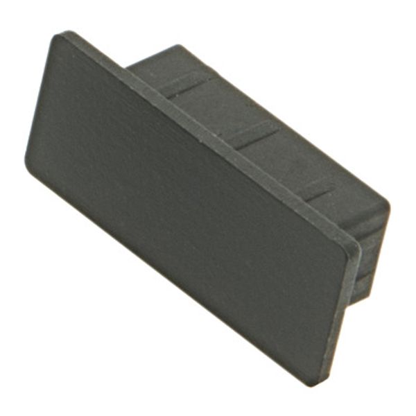 Profile end cap LBF flat closed black image 1