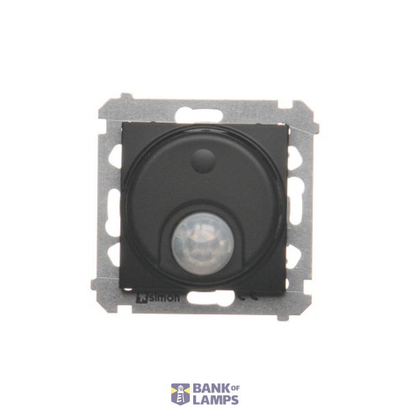 Switch with motion sensor and relay for commercial buildings, black matt image 1