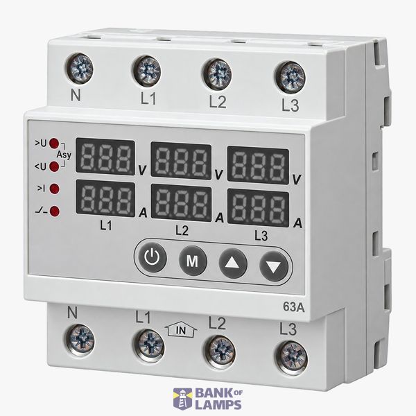 3-Phase Voltage Current Protector, 63A image 1