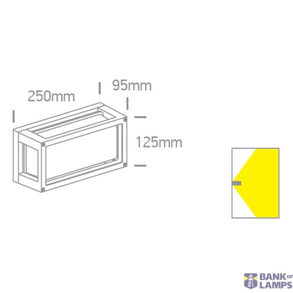 ANTHRACITE E27 12W WALL LIGHT IP54 image 3