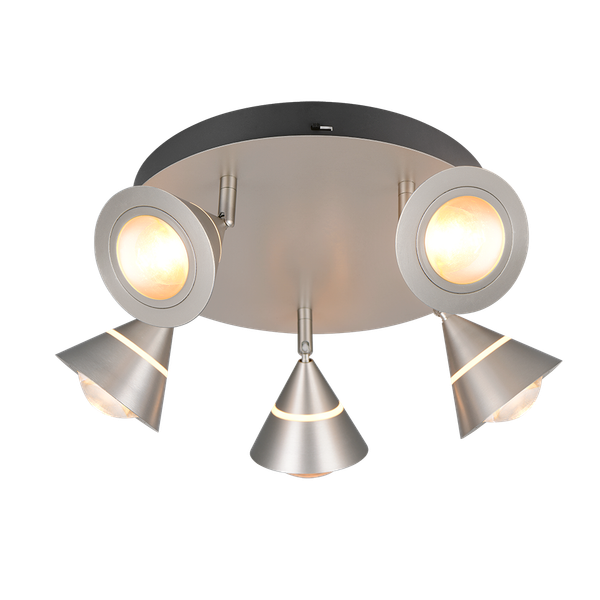 Romeo LED ceiling lamp brushed steel image 1