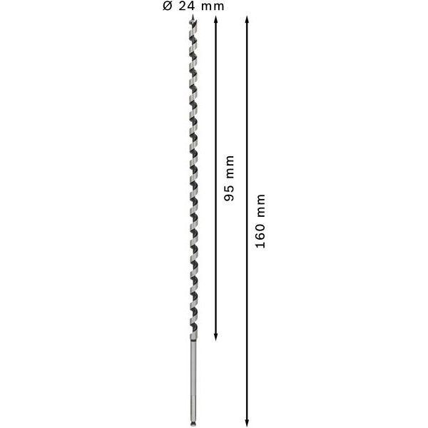 Wood auger bit, hexagon 12 x 470 x 600 mm, d 7,9 mm image 2