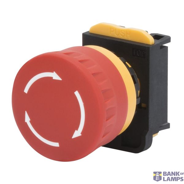 MUSHROOM-HEAD ENERGENCY BUTTON - ROUND - DIAMETER 40MM -  WITH HOLDING  - NOT ILLUMINATED image 3