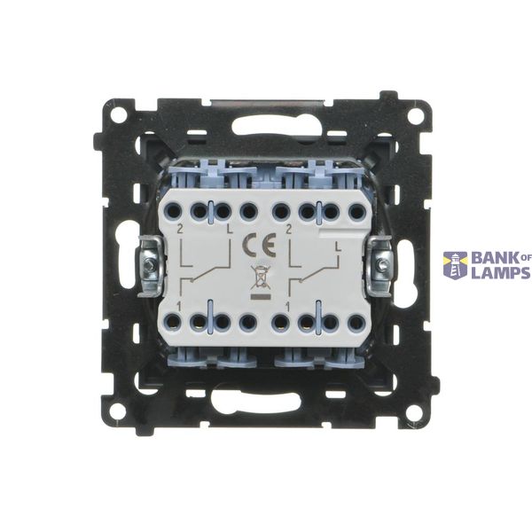 Double intermediate switch, (module), Simon 24, IP20, 10AX, graphite mat image 1