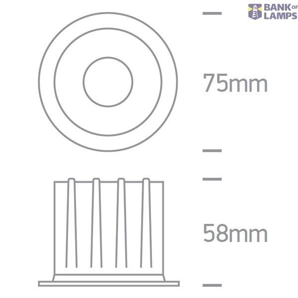 WHITE 12W WW IP20 45deg 230V DARK LIGHT image 2