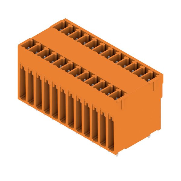 PCB plug-in connector, male header, closed side, THT solder connection, 3.81 mm, Number of poles: 24, 180°, Solder pin length (l): 3.2 mm, tinned, orange, Box image 2