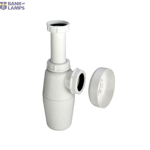 Bottle trap without outlet 11/4"x32 without drain pipe, white image 1