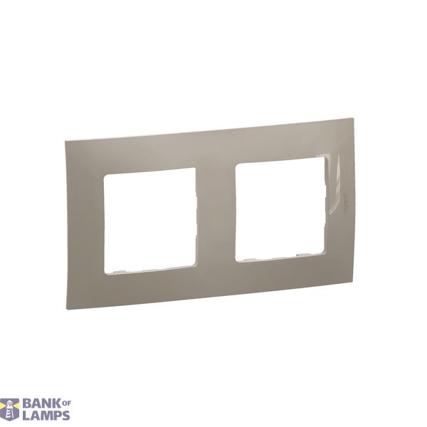 PLAQUE 2 POSTE TAUPE image 1