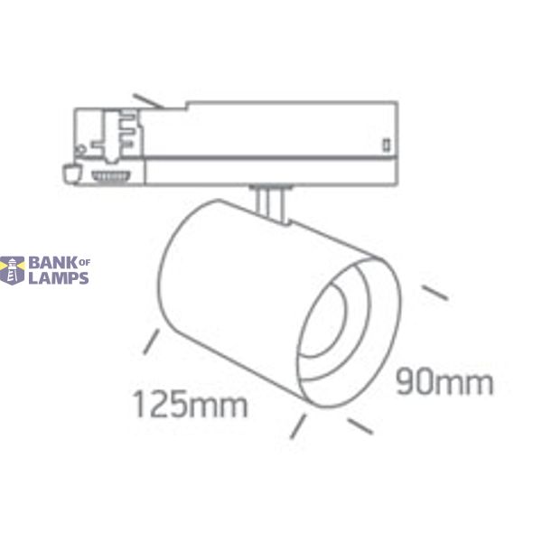 BLACK 30W/40W PV CCTV TRACK SPOT 230V image 2
