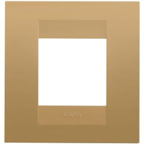 GEO INTERNATIONAL PLATE - IN PAINTED TECHNOPOLYMER - 2 MODULES - GOLD - CHORUSMART image 1