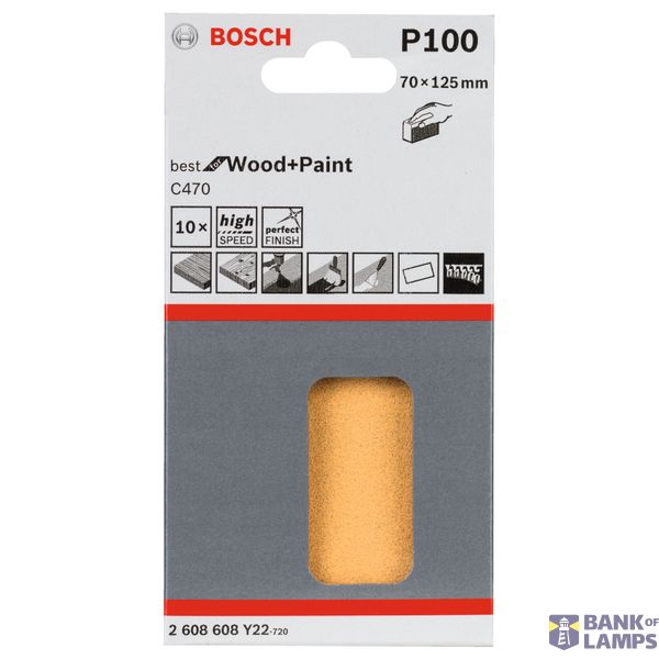 C470 sanding sheet, pack of 10 70 x 125 mm, 100 image 2