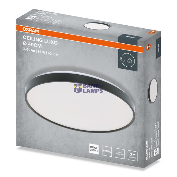 CEILING LUXO 36W 840 IP20 BK OSRAM image 2